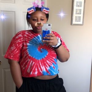 Tie Dye Crop Top T shirt